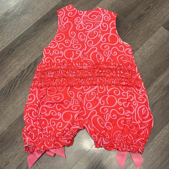 0-6m Baby Girl  Mud Pie Christmas Bubble pink tree ribbon - Picture 5 of 5